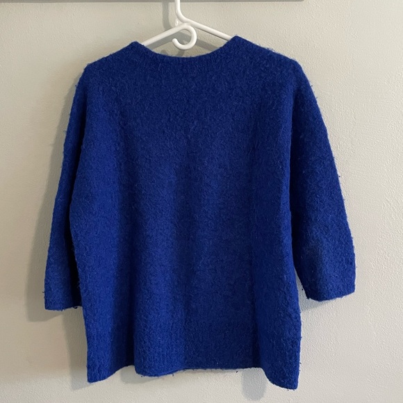 Bright Cobalt J. Crew Alpaca Sweater Oversize Fit Size S - Picture 5 of 7